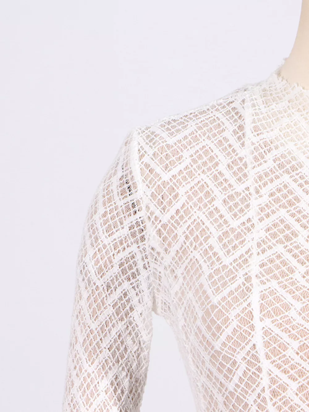 Lace Mock Neck Long Sleeve Maxi Dress, image 13