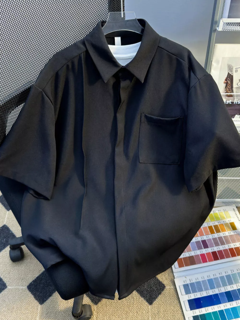 Men's Plus Size Button Up Long Sleeve Shirt, image 4