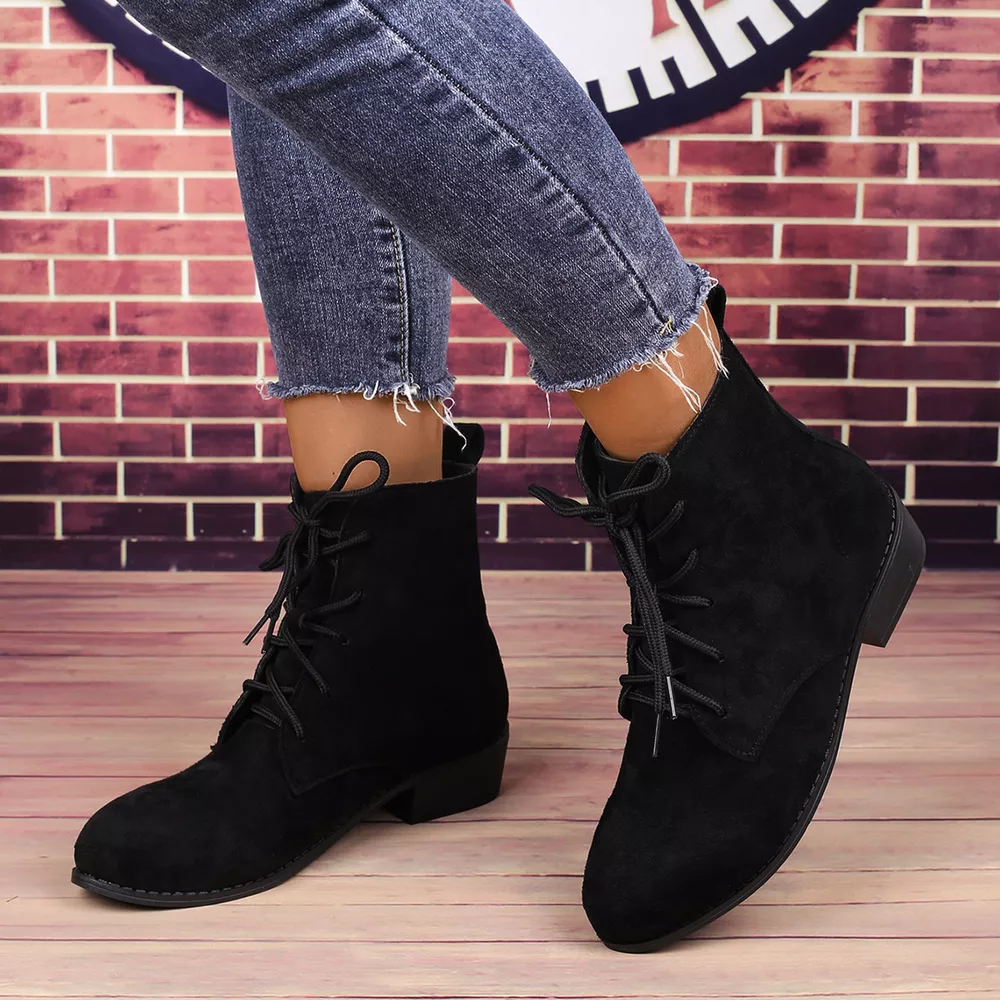 Lace Up Block Heels Boots, image 2