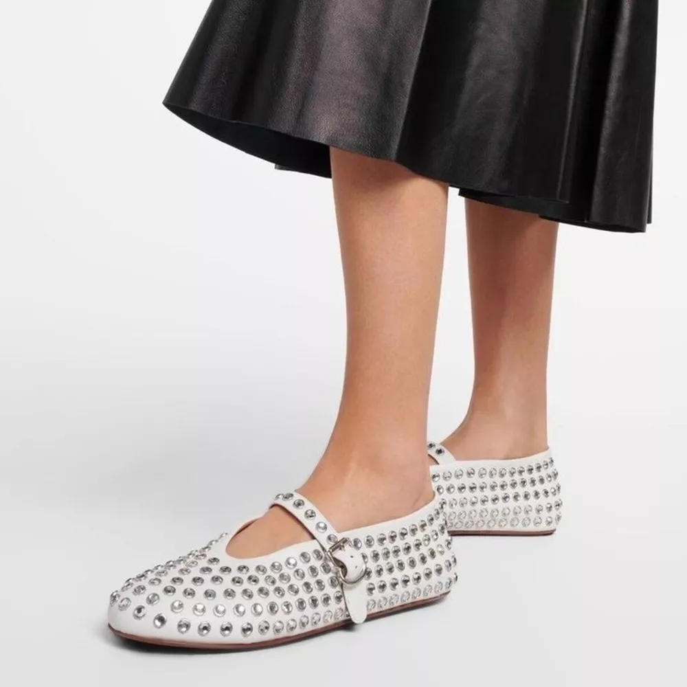 Studded Round Toe Slip-Ons, image 5