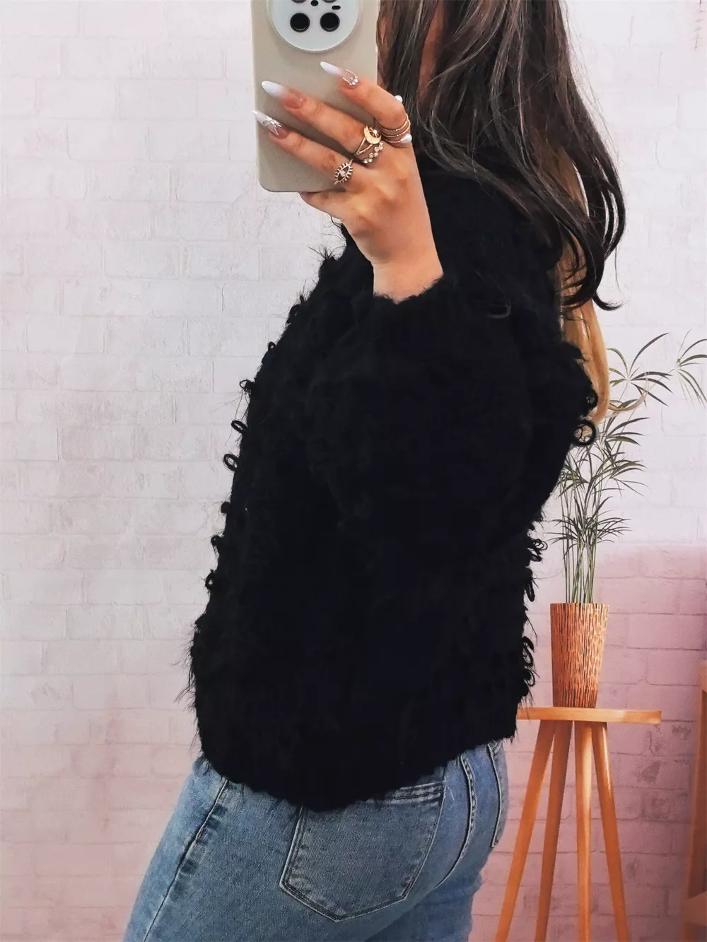 Chunky Round Neck Long Sleeve Sweater, image 14