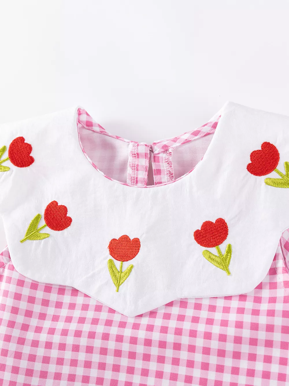 Children's Floral Plaid Sleeveless Dress, image 2