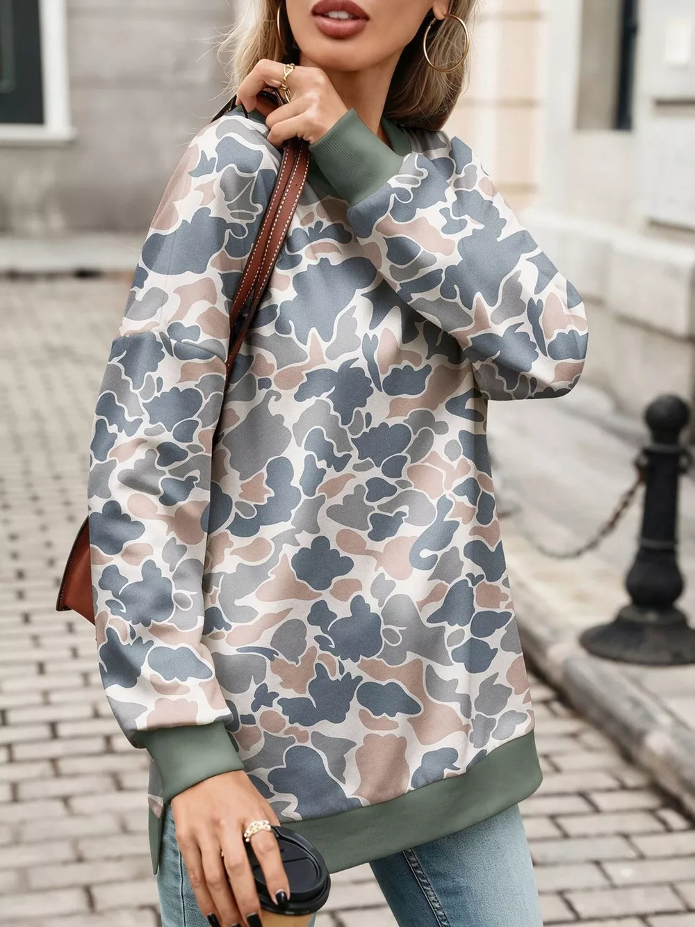 Camouflage Print Crewneck Sweatshirt, image 22