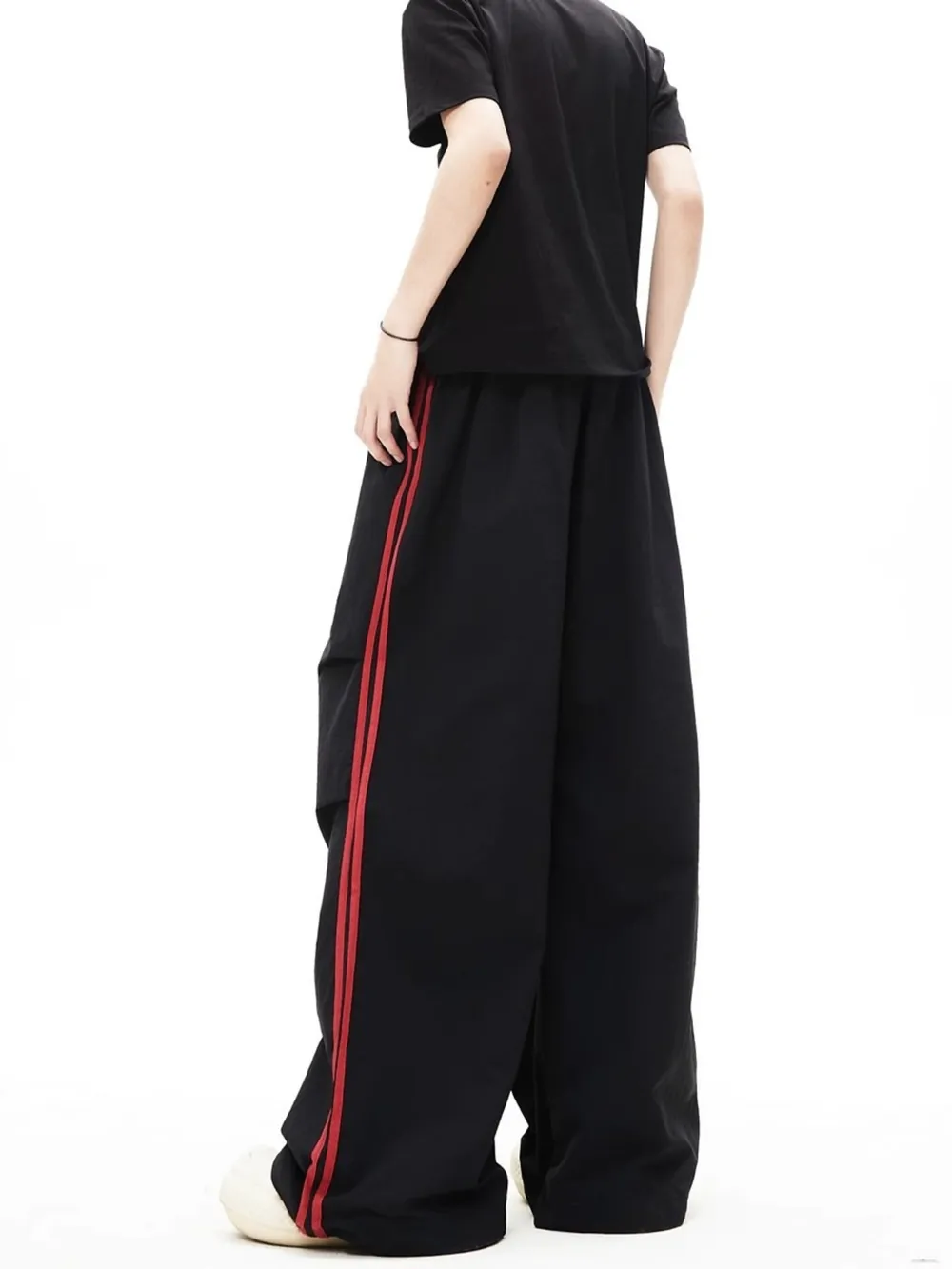 Men's Wide-Leg Pants with Side Stripes, image 4