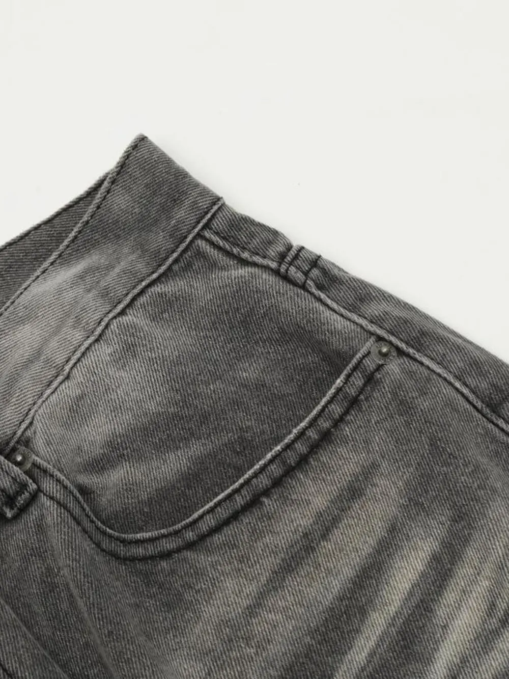 Men's Vintage Washed Distressed Wide-Leg Jeans, image 8