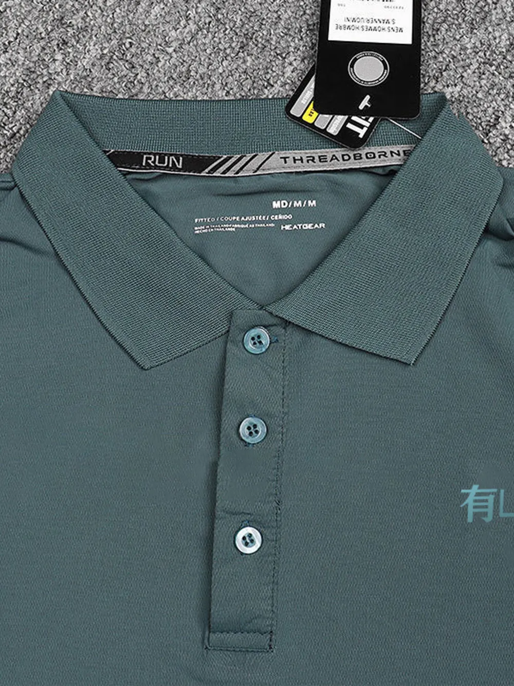 Men's Plus Size Short Sleeve Button Detail Polo, image 3