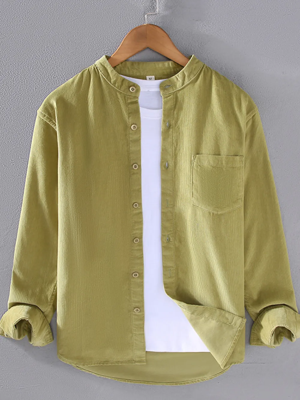 Men's Plus Size Button Up Long Sleeve Shirt, image 3