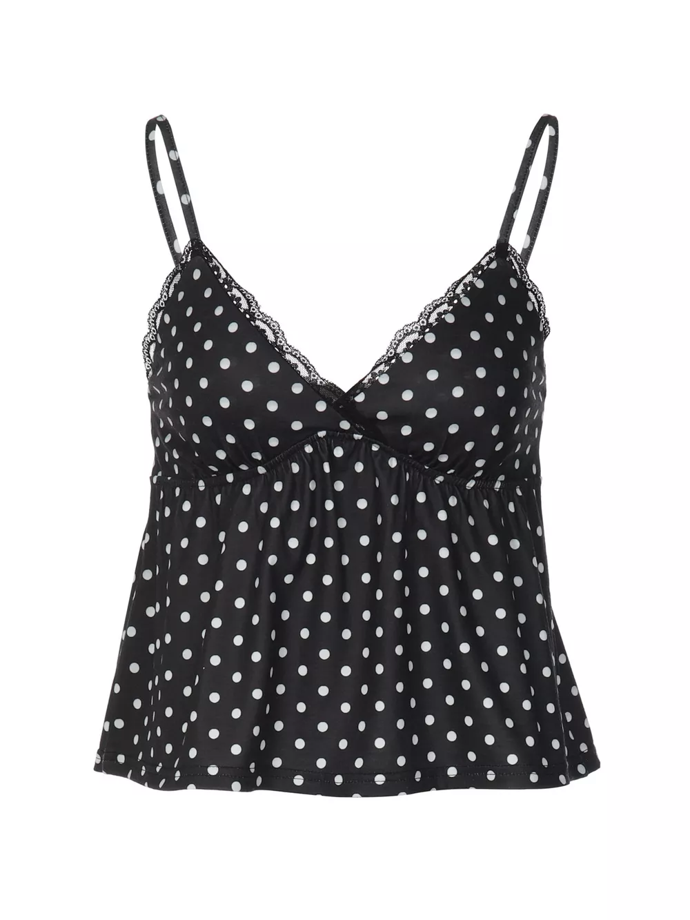 Polka Dot Lace Trim Cami, image 5
