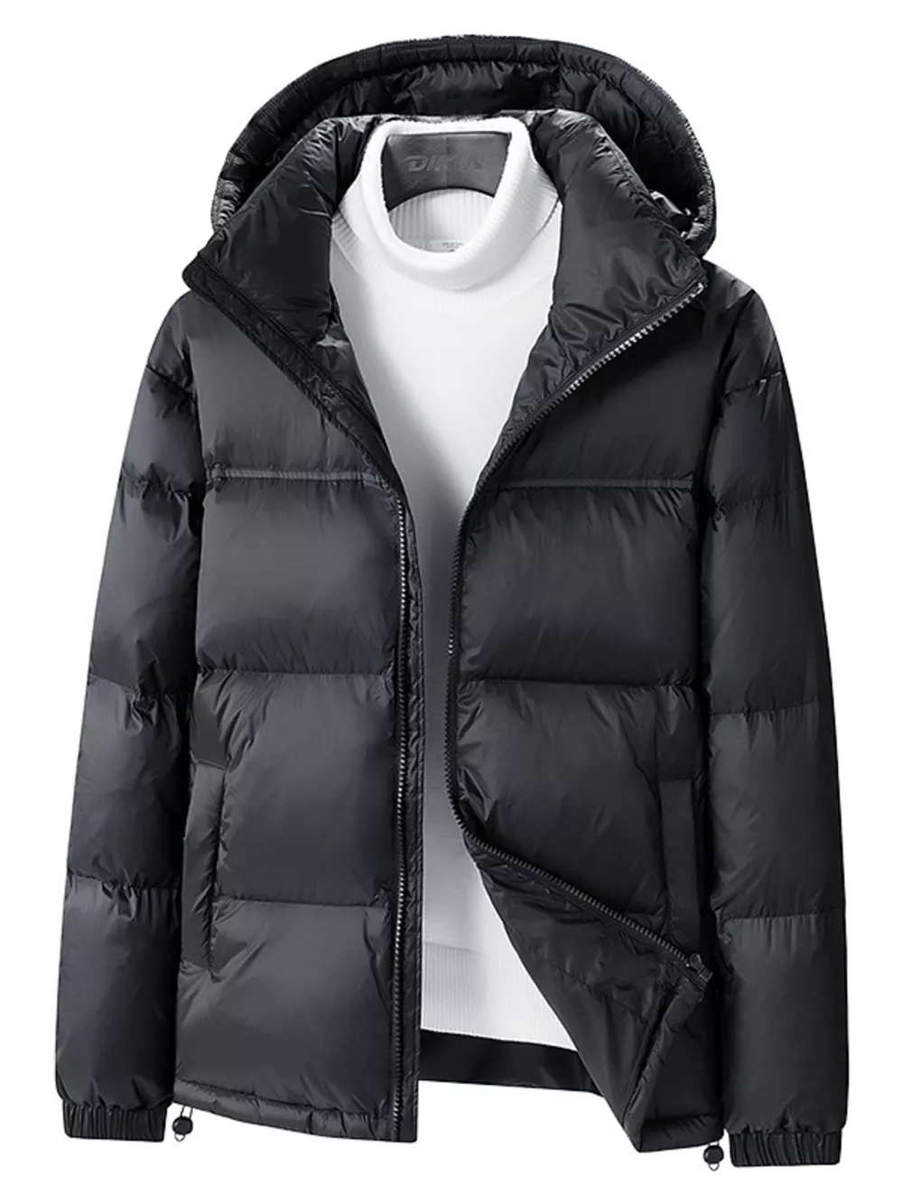 Men's Full Size Lightweight Hooded Puffer Jacket Plus Size