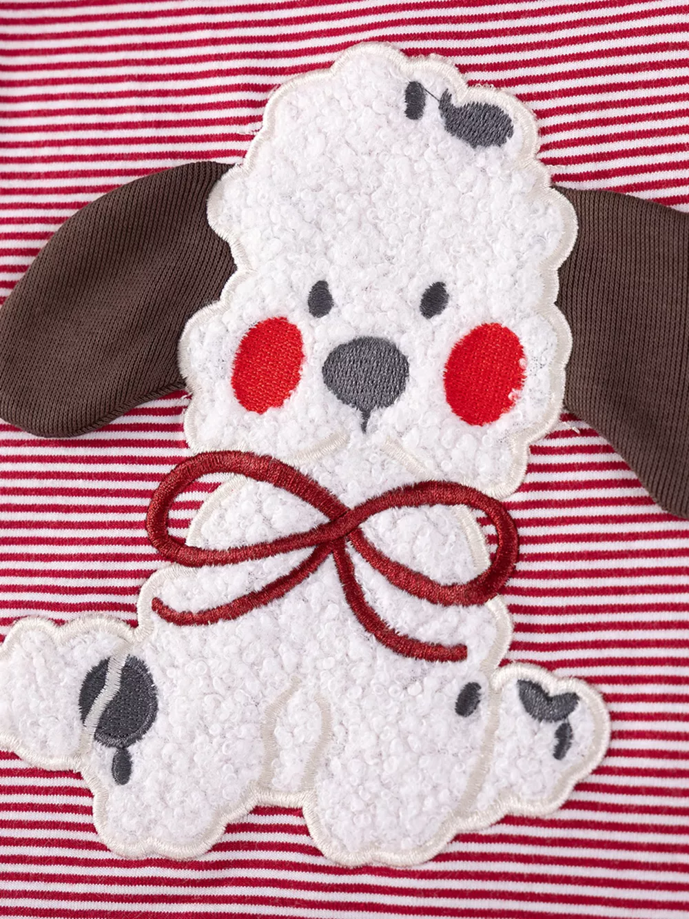 Children's Striped Puppy Short Sleeve Casual Dress, image 2