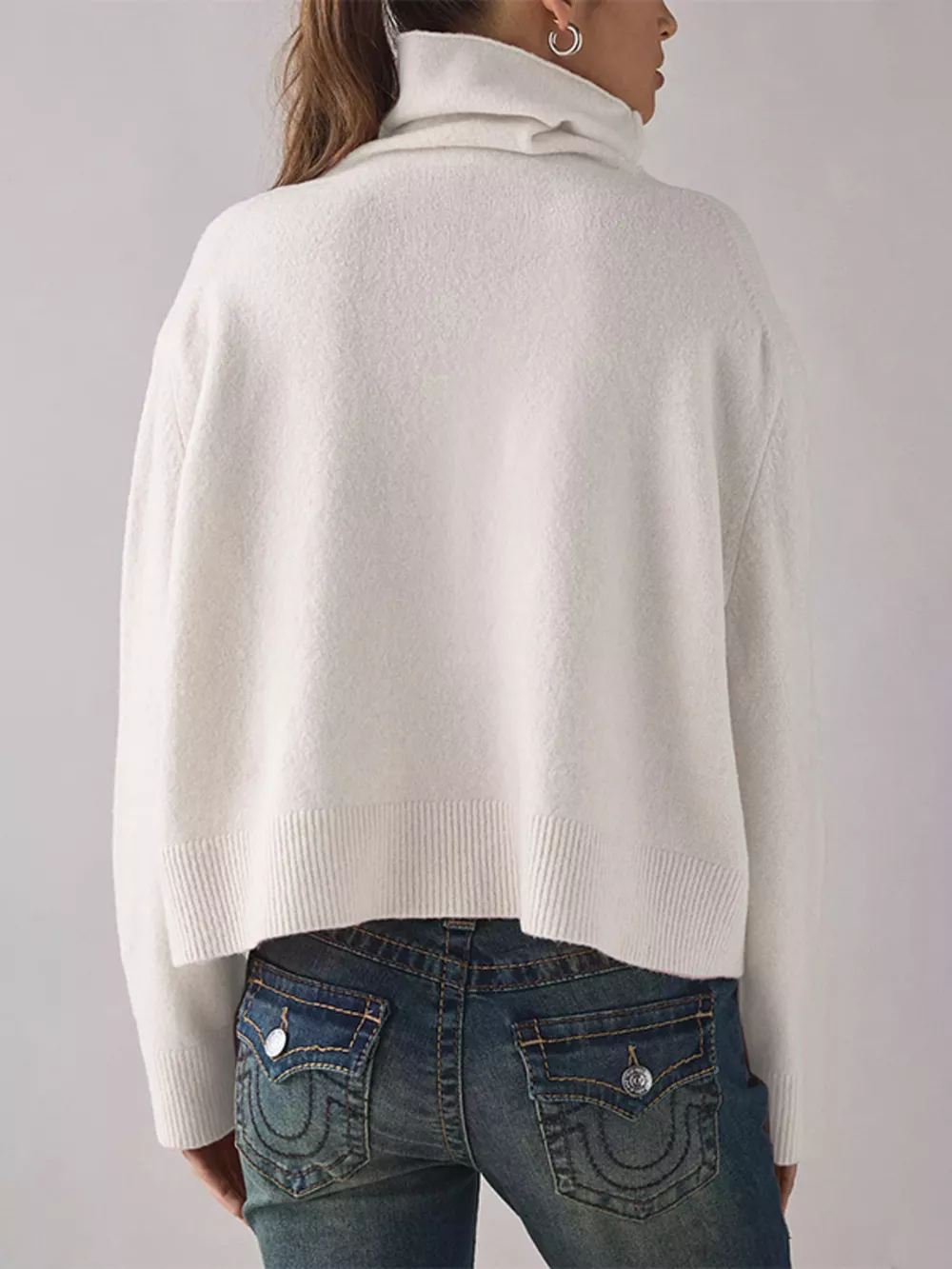 Turtleneck Dropped Shoulder Sweater, image 4