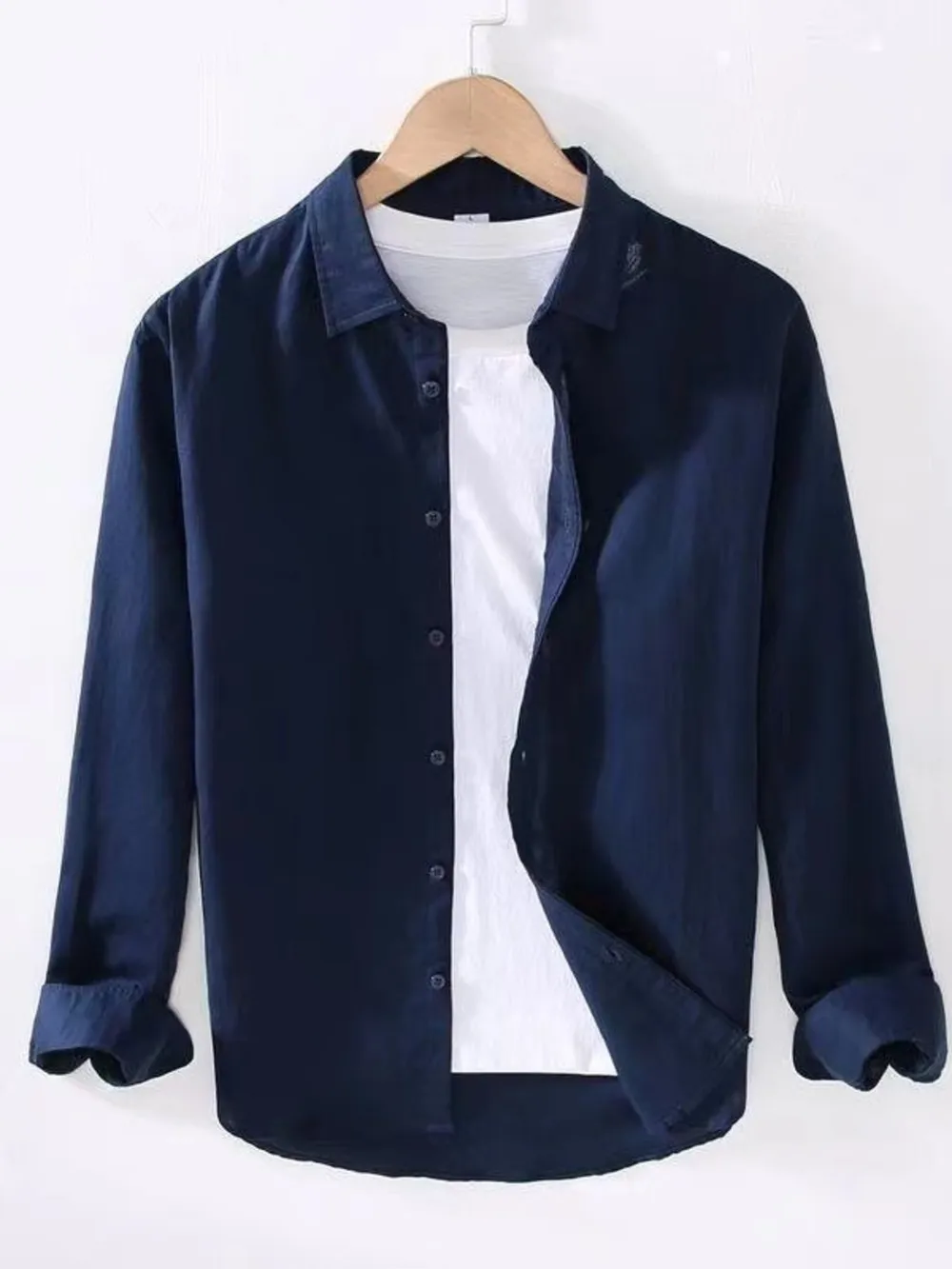 Men's Full Size Button Up Long Sleeve Shirt Plus Size, image 5