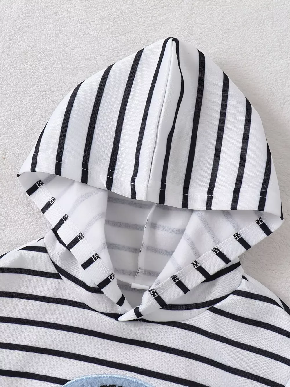 Children's Striped Elephant Hoodie & Pants Set, image 3