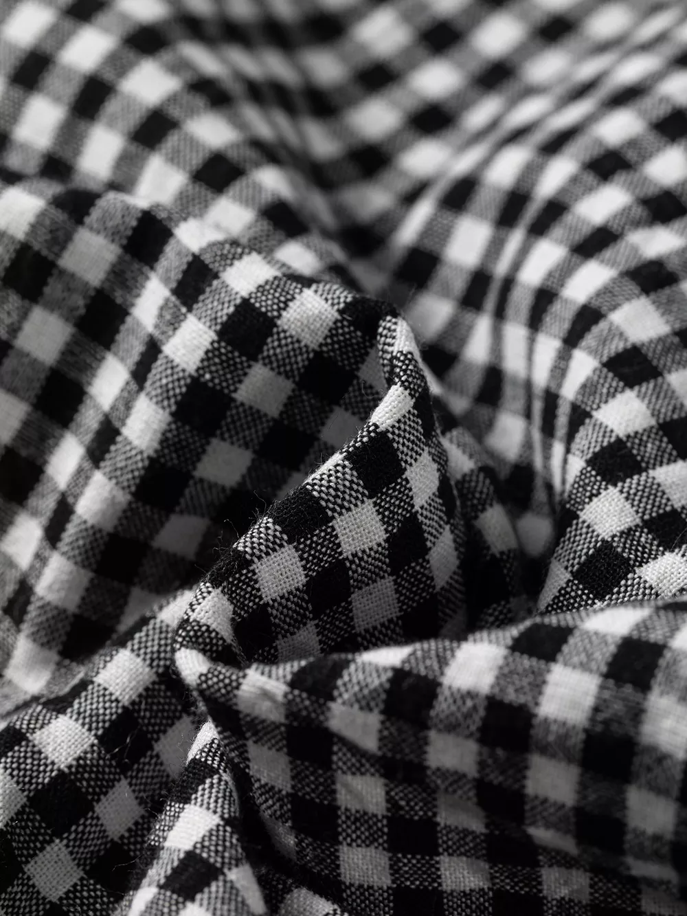 Plaid Shirred Cuff Long Sleeve Round Neck Blouse, image 10