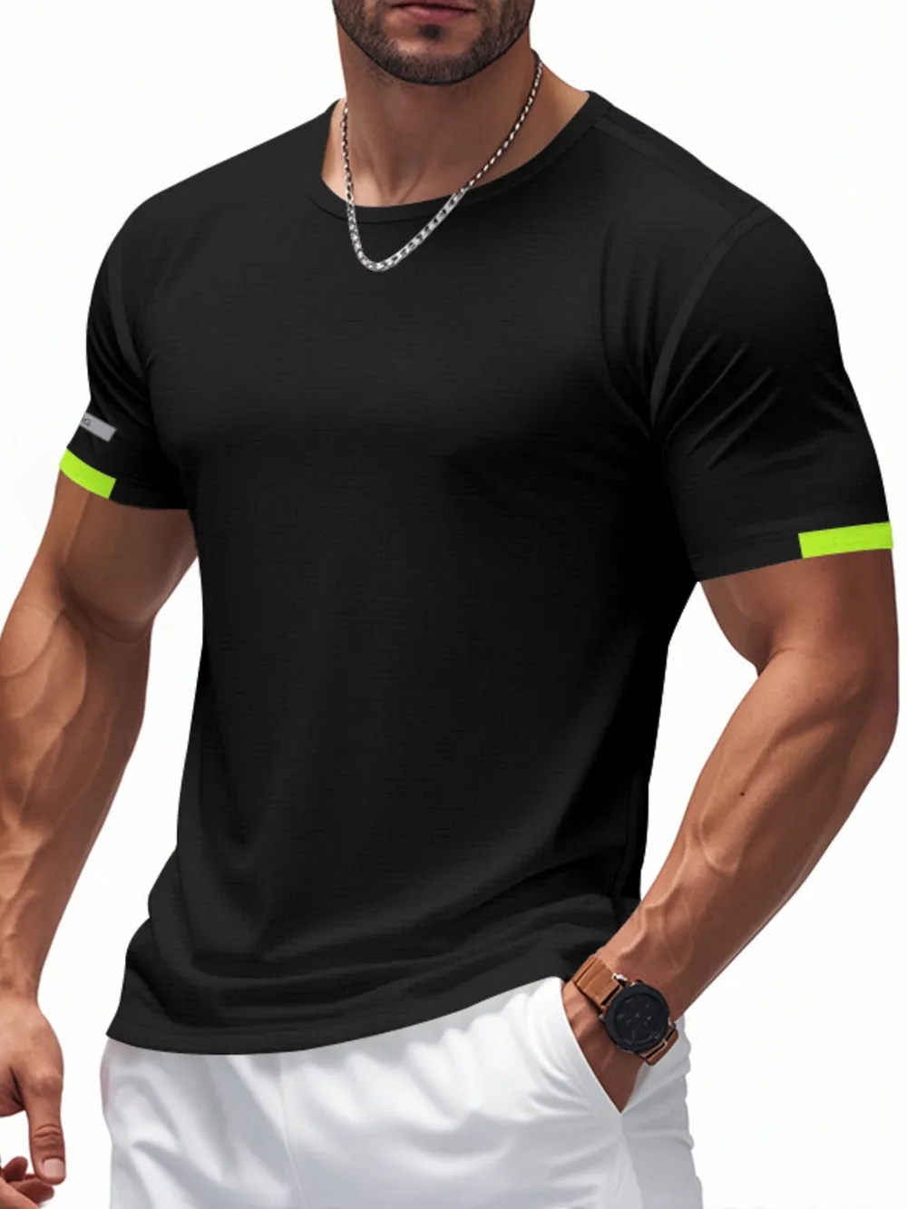 Men's Full Size Round Neck Short Sleeve T-Shirt Plus Size, image 4