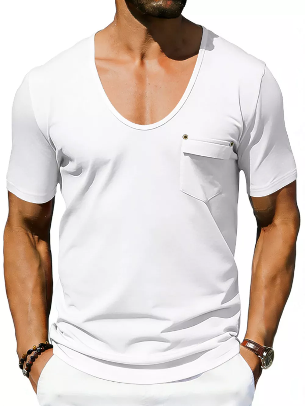 Men's Full Size Short Sleeve Pocket T-Shirt Plus Size, image 11