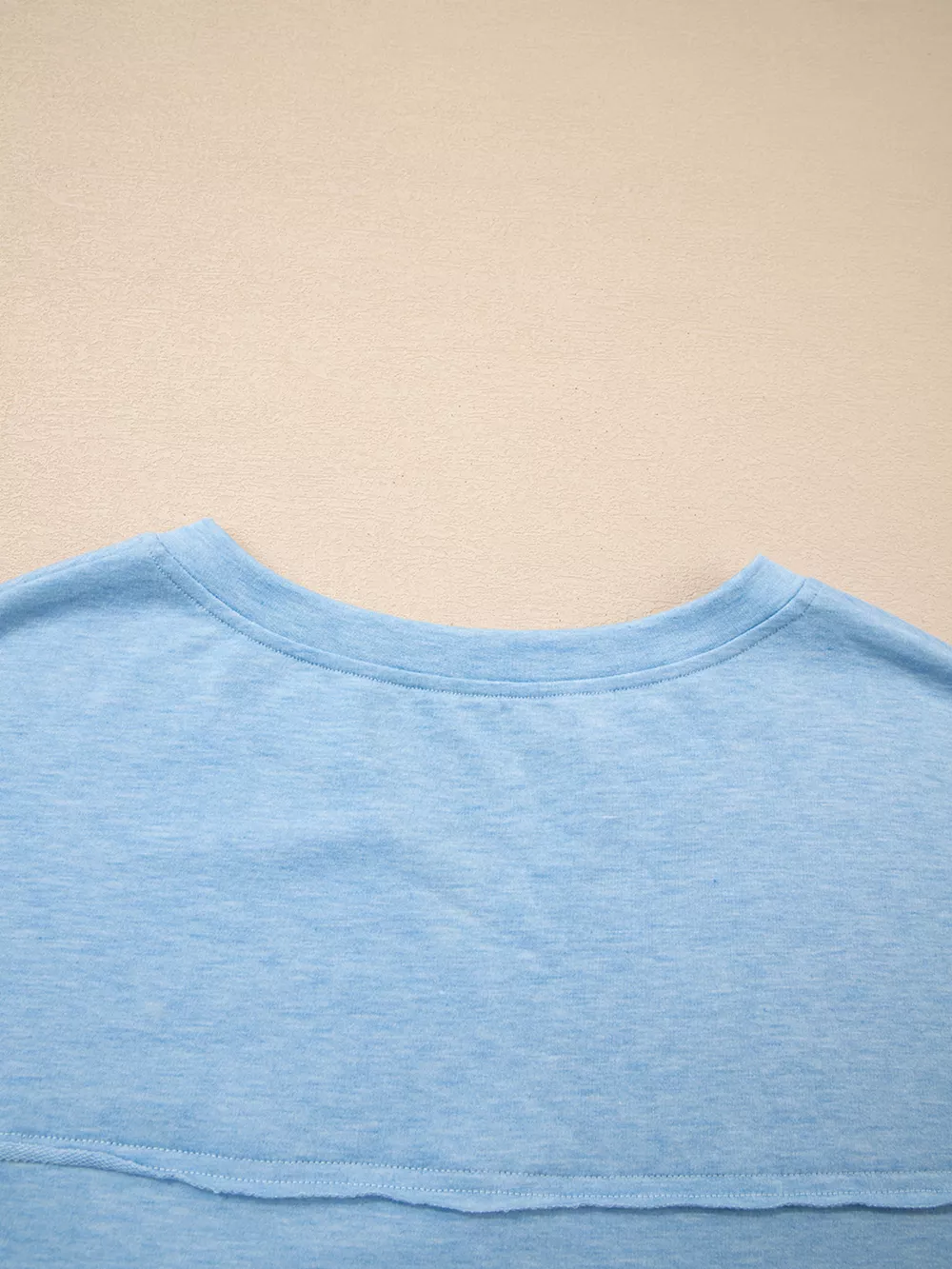 Notched Terry Long Sleeve Top, image 2