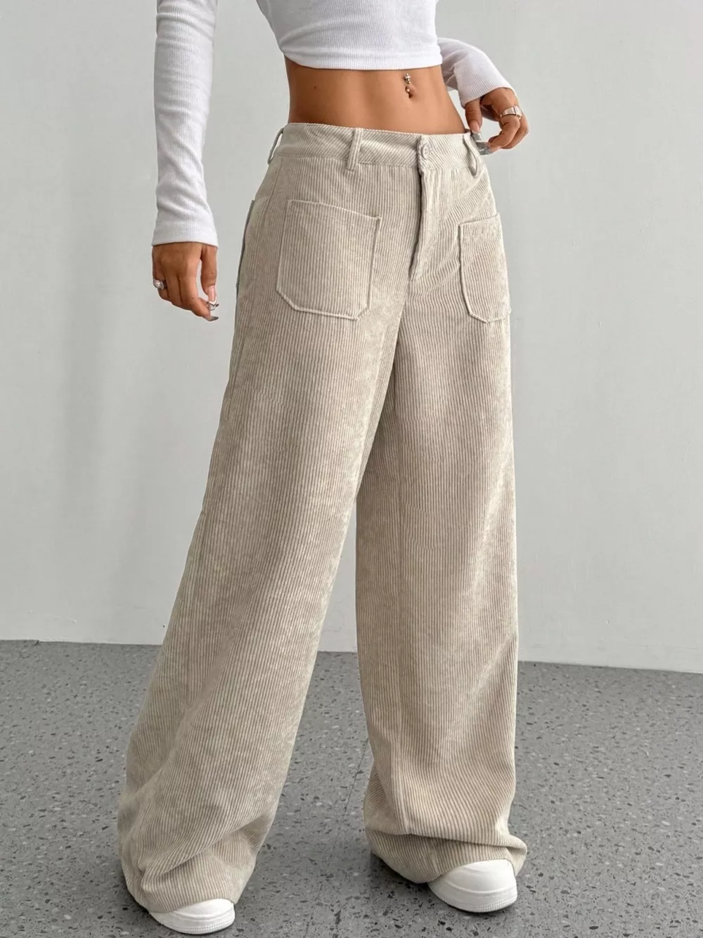 Corduroy Wide Leg Pants, image 4