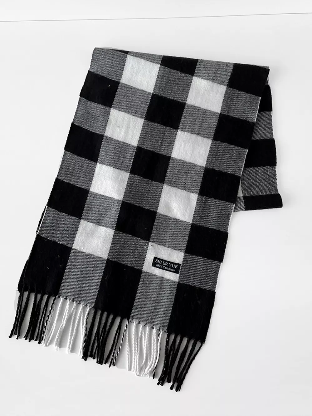 Classic Plaid Fringe Scarf, image 3
