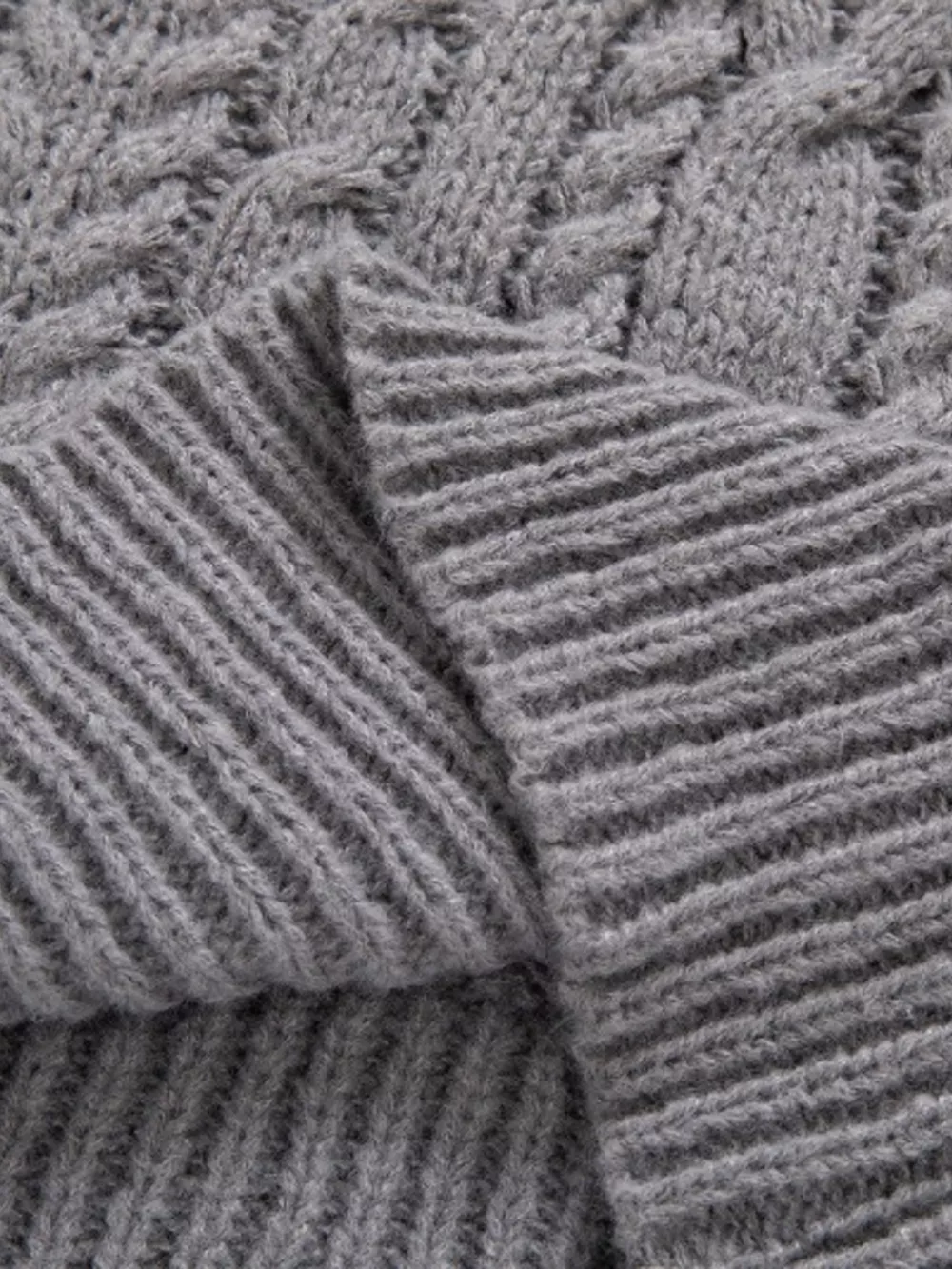 Men's Plus Size Shawl Collar Cable Knit Sweater, image 4