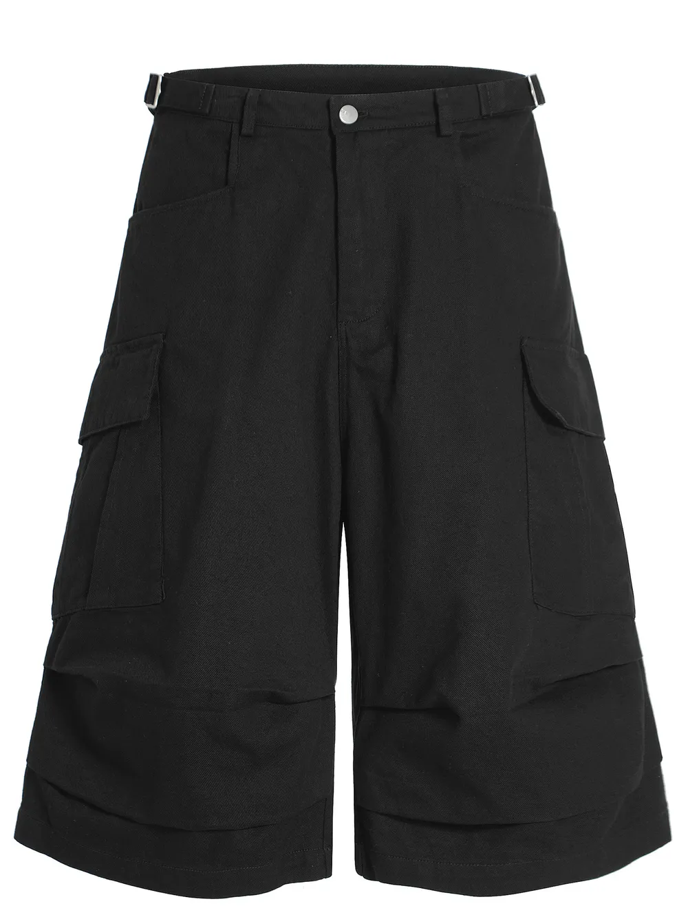 Men's Wide Leg Cargo Shorts with Flower Patch, image 2