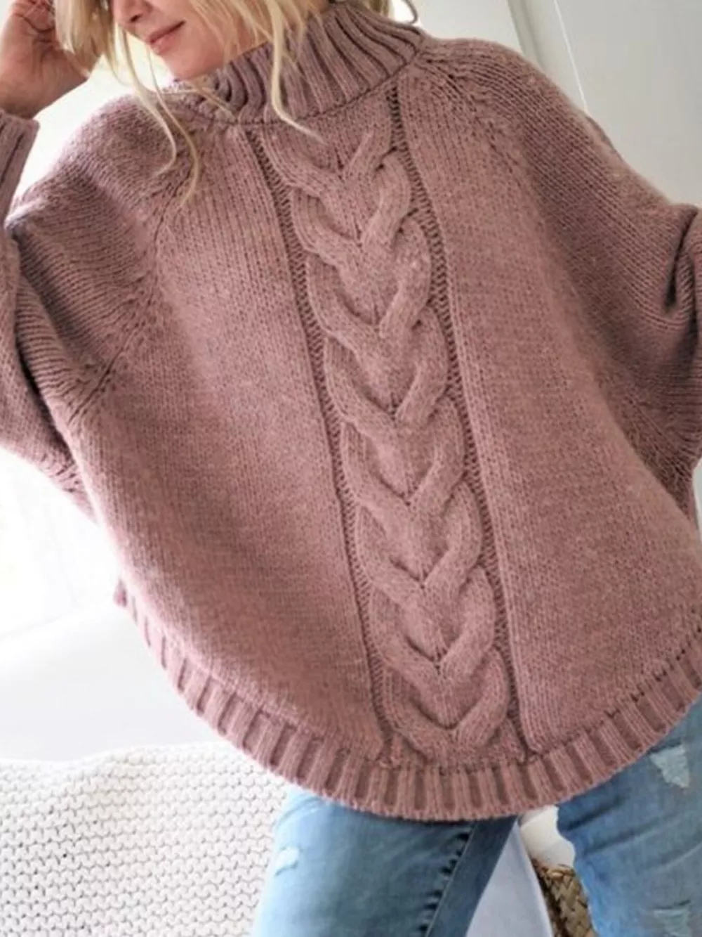 Cable-Knit Long Sleeve Sweater, image 15