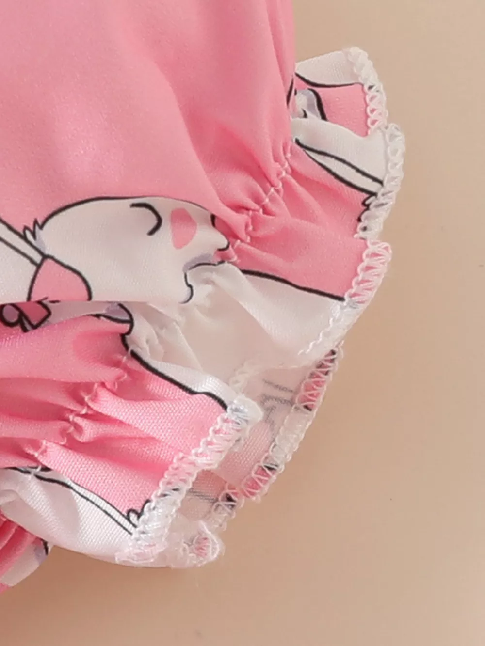 Children's Bunny Print Smocked Dress & Headband Set, image 7