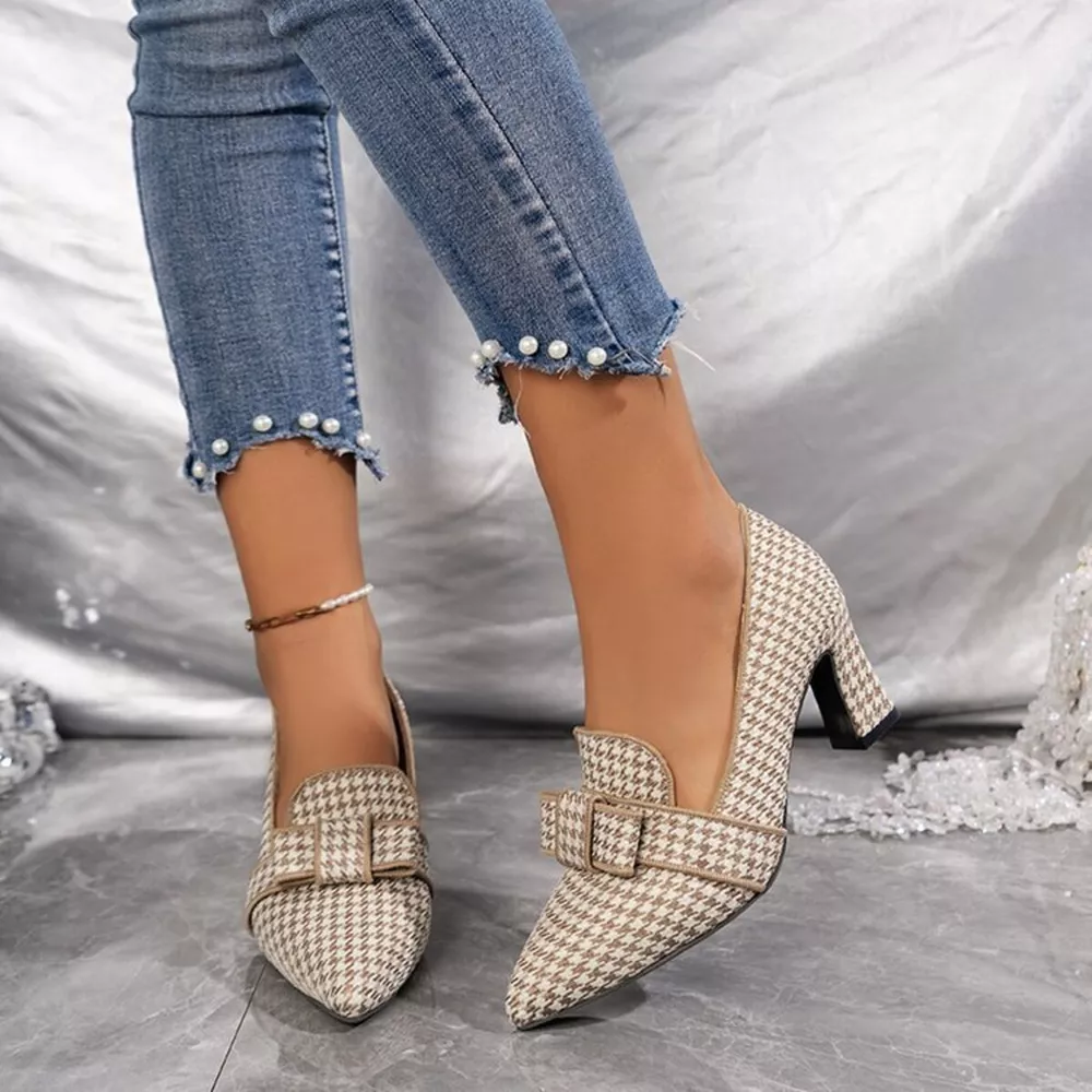 Point Toe Block Heels Pumps, image 4