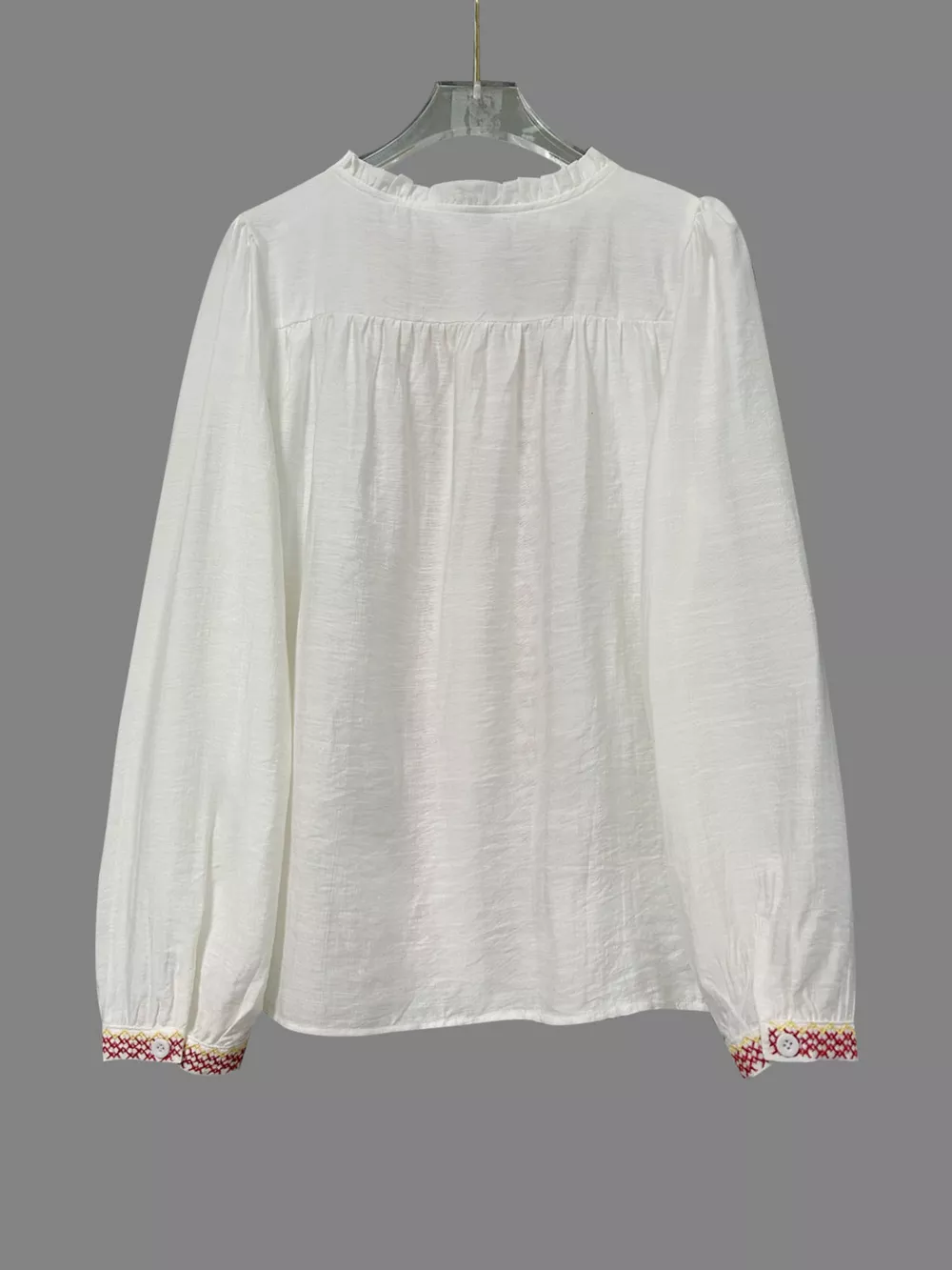 Embroidered Button Up Long Sleeve Shirt, image 6
