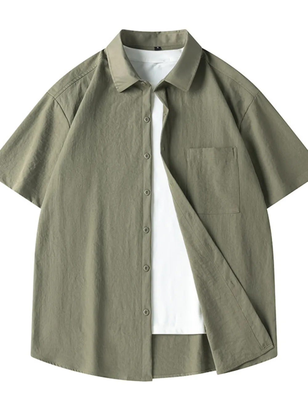 Men's Plus Size Casual Loose Fit Short Sleeve Shirt, image 4