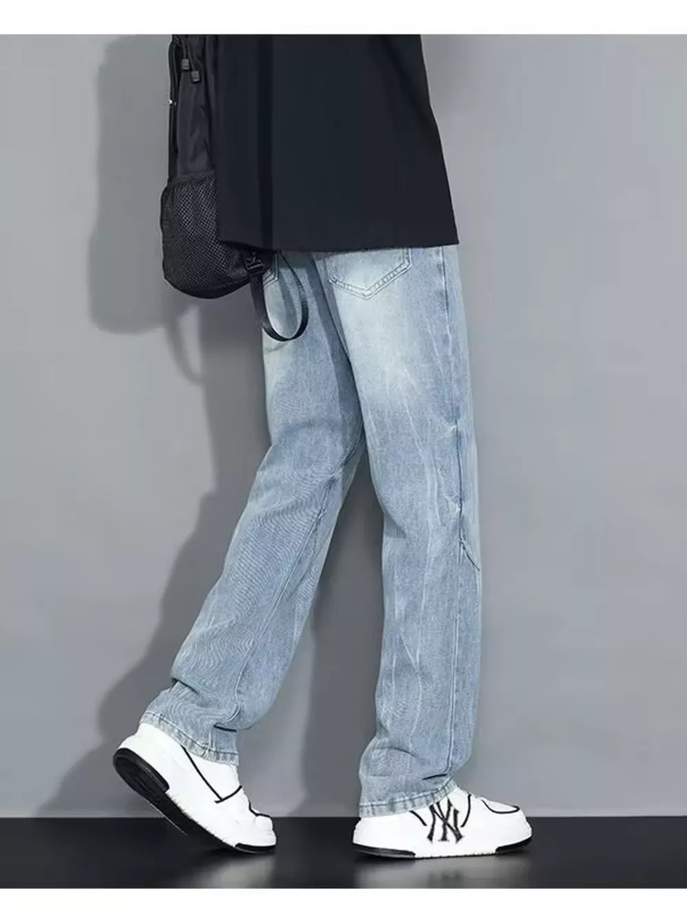 Men's Full Size Wash Loose Fit Jeans Plus Size, image 6