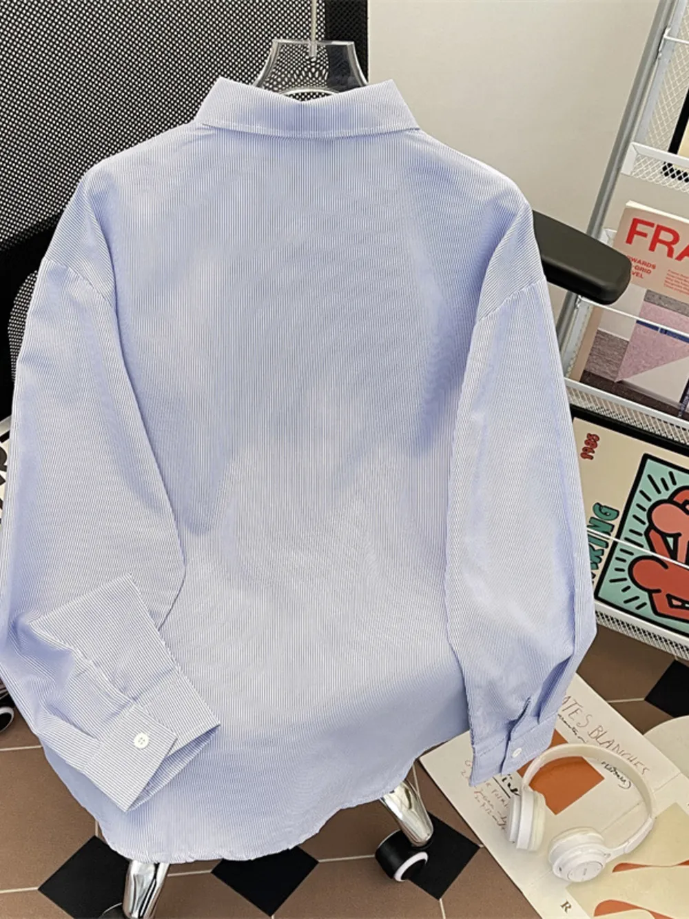 Men's Plus Size Button Up Long Sleeve Shirt, image 3