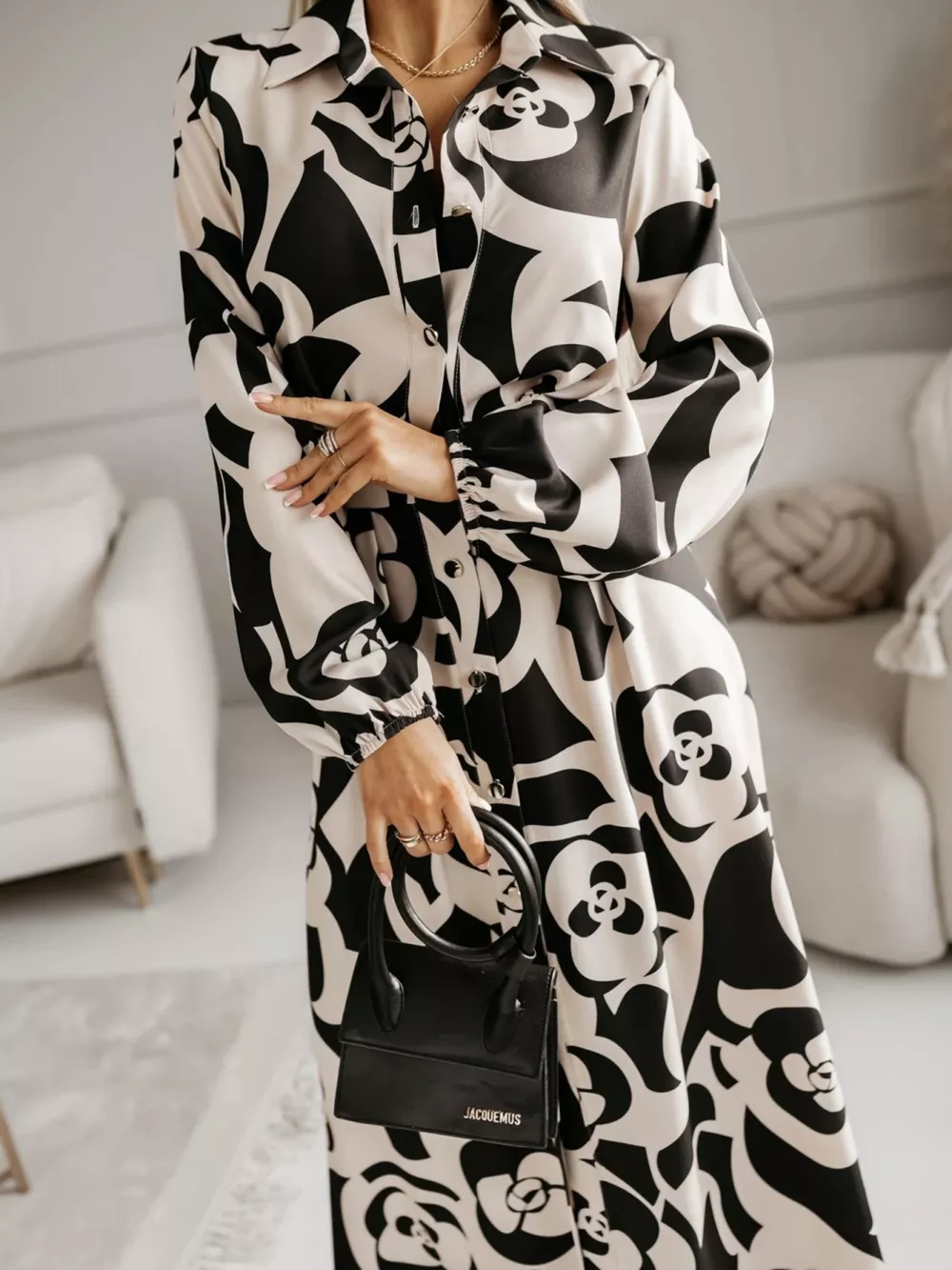 Long Sleeve Maxi Shirt Dress, image 9