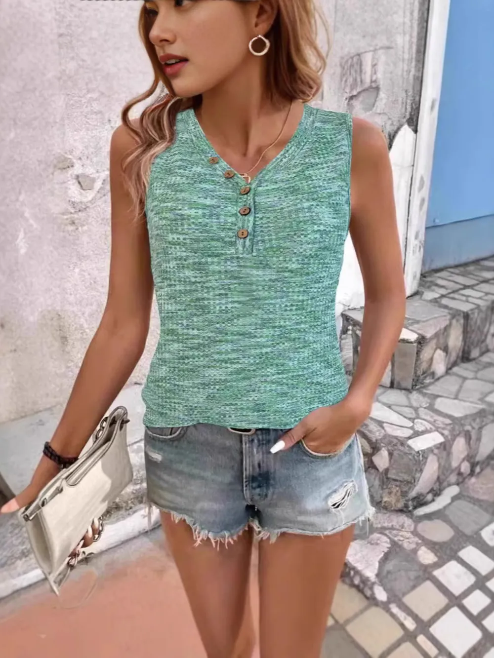 Full Size V-Neck Tank Plus Size, image 5