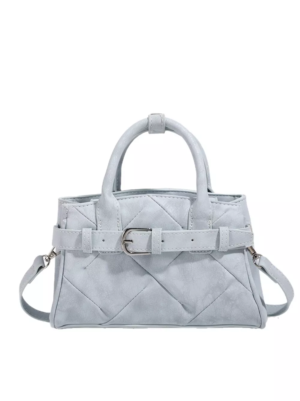 Quilted Buckle Accent Crossbody Bag, image 7