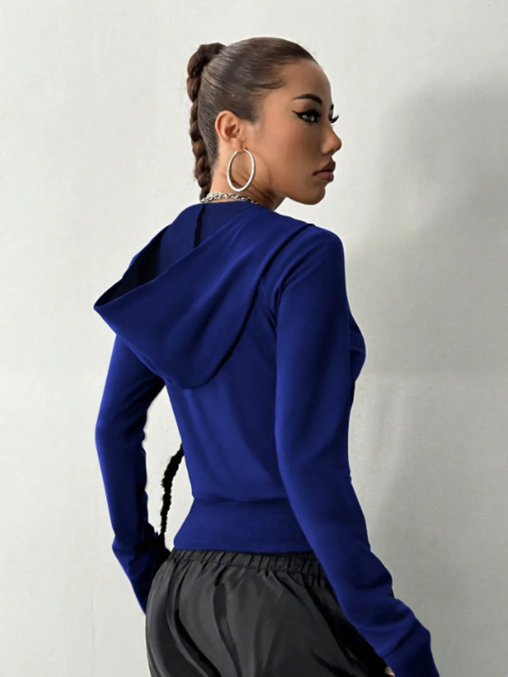 Zip-Up Long Sleeve Hoodie, image 2
