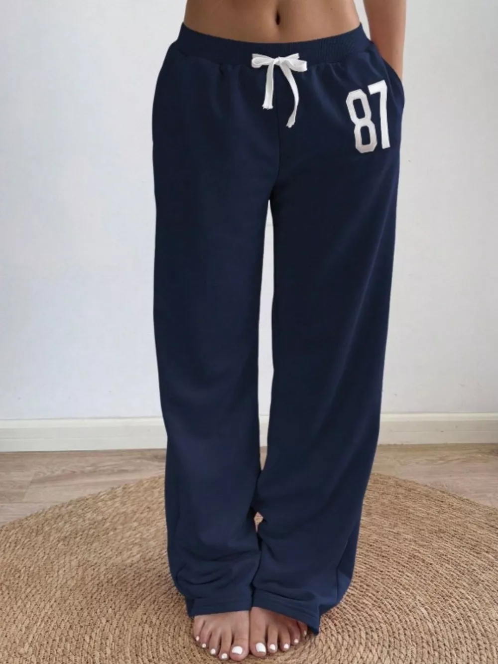 Drawstring Wide Leg Pants, image 2