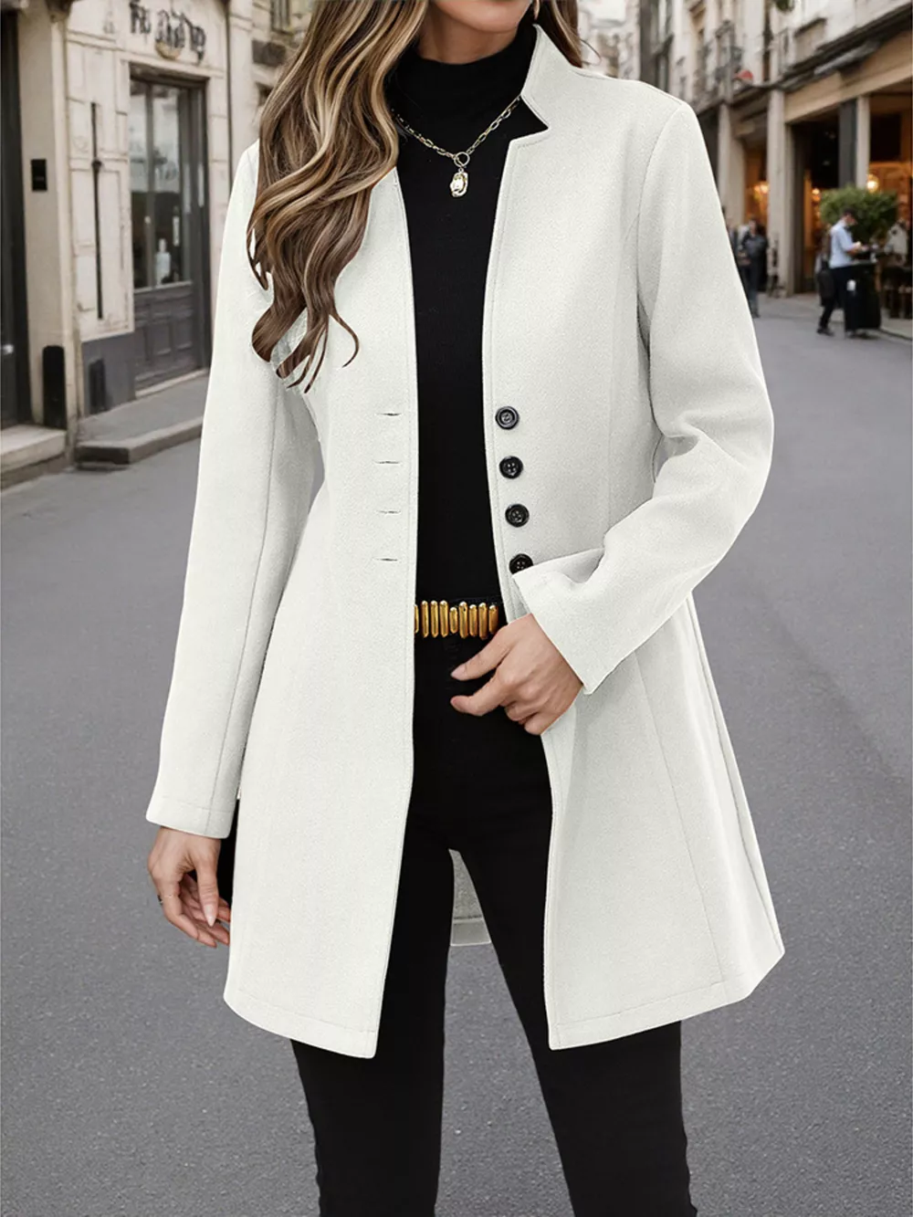 Button Up Long Sleeve Coat, image 11