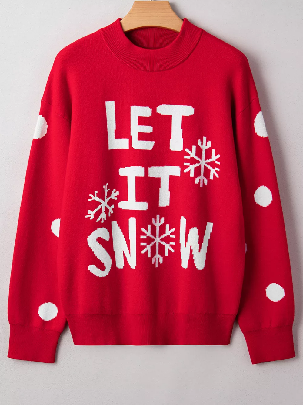 LET IT SNOW Christmas Loose Sweater, image 7