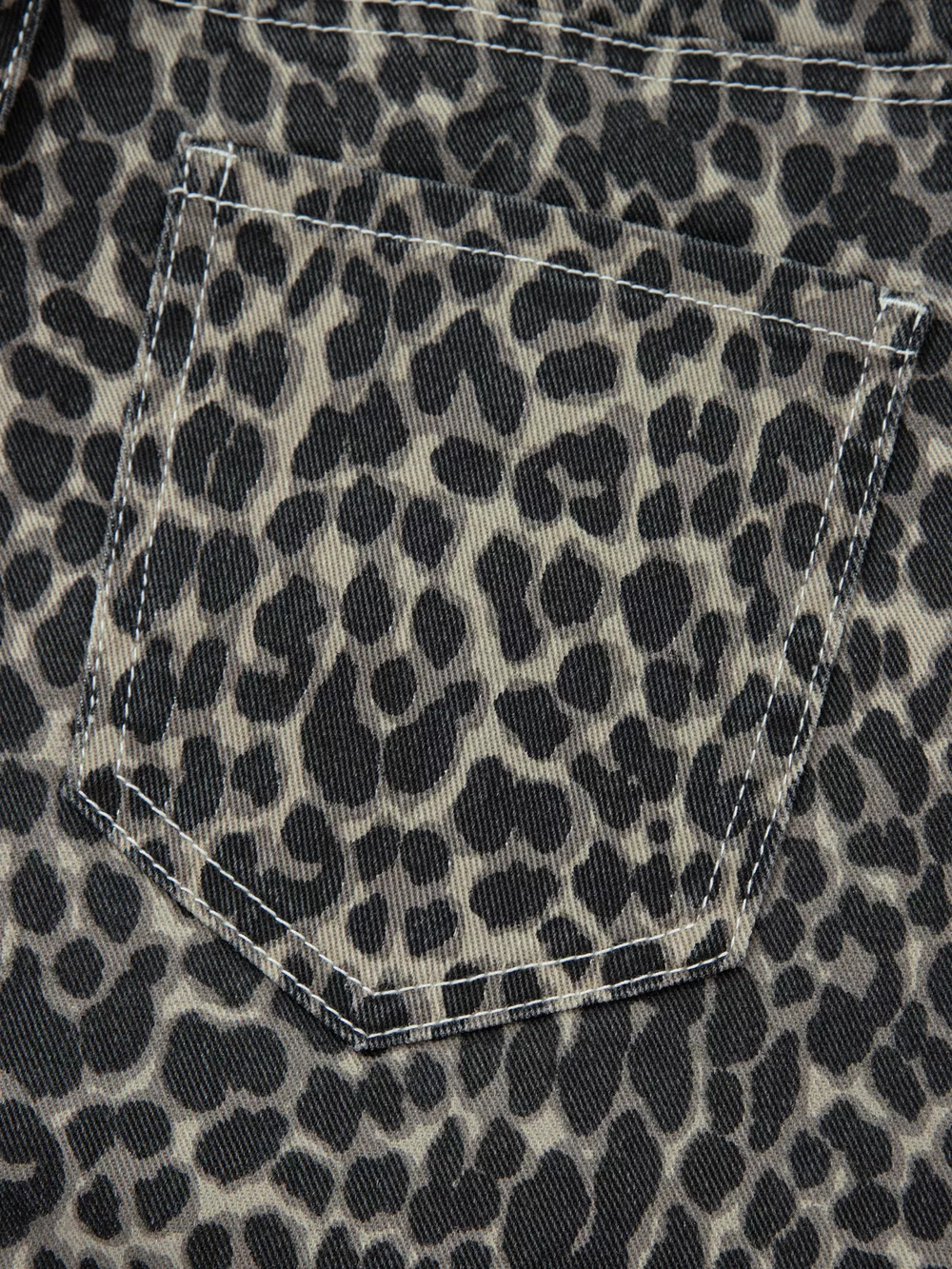 Leopard Print High Waist Barrel Jeans, image 5