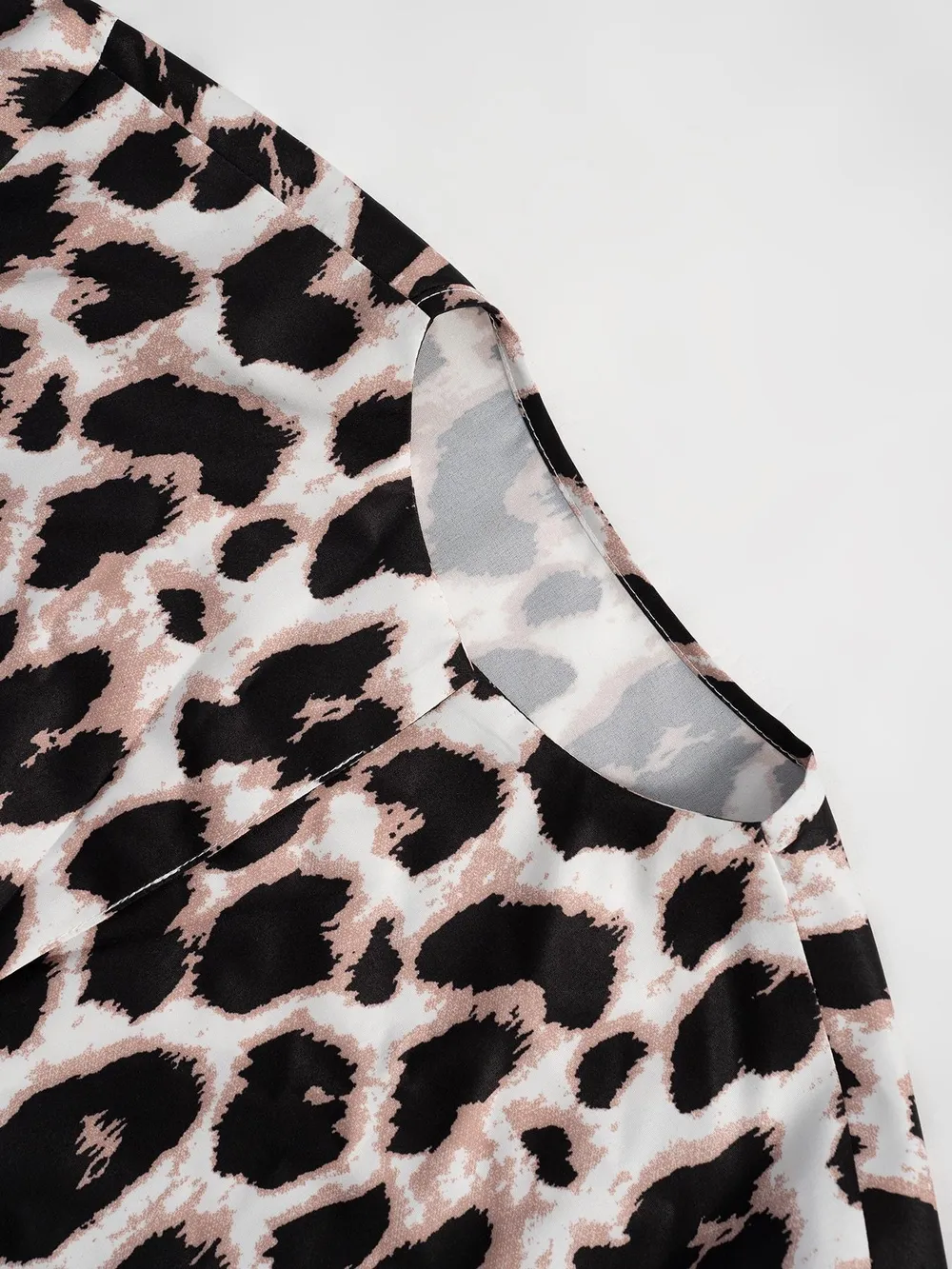 Leopard Print 3/4 Sleeve Blouse, image 5