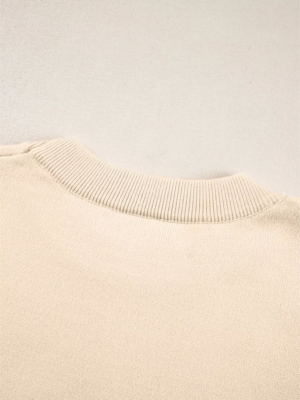 Front Center Seam Drop Shoulder Solid Sweater, image 9