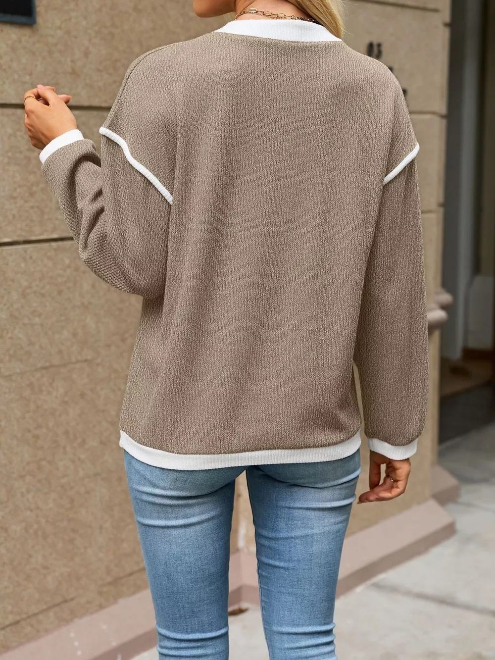 Button Detail Dropped Shoulder T-Shirt, image 18