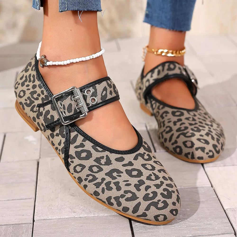 Leopard Print Mary Jane Loafers, image 11