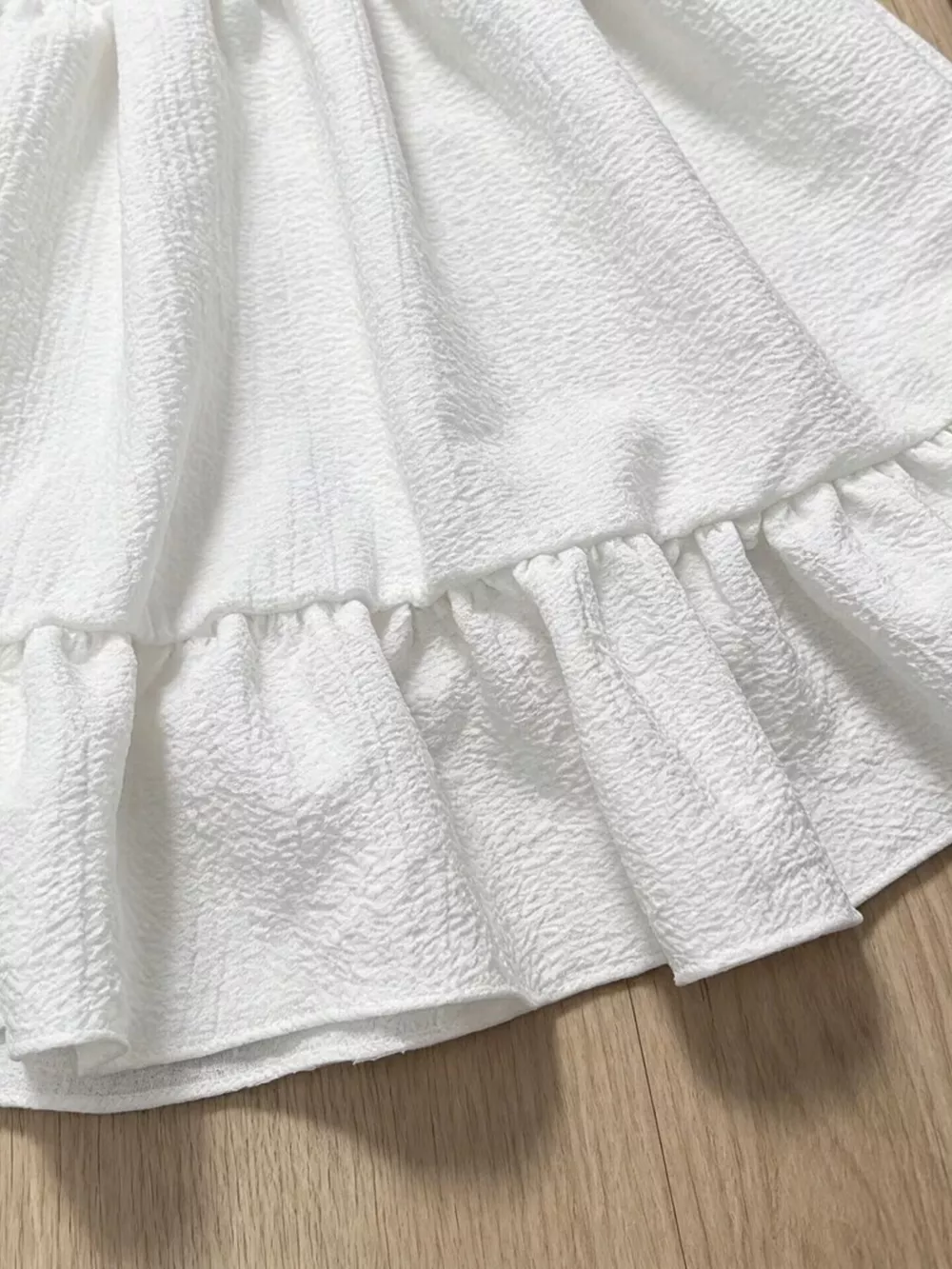 Children's Bowknot Decor Ruffle Hem Sleeveless Dress, image 11
