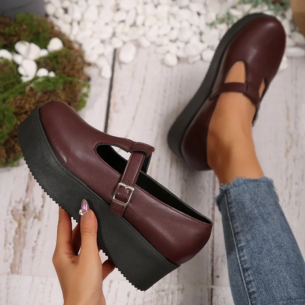 Round Toe Platform Loafers, image 3