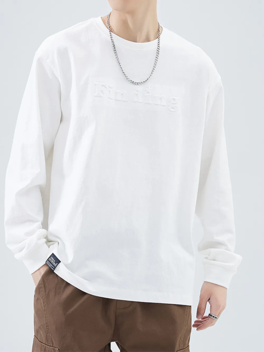 Men's Plus Size FINDING Crewneck Sweatshirt, image 2