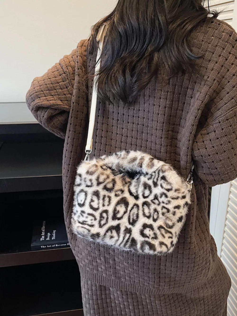 Leopard Plush Crossbody Bag, image 6