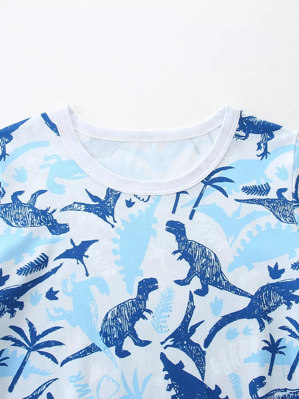 Children's Dinosaur Print Short Sleeve Pajama Set, image 3