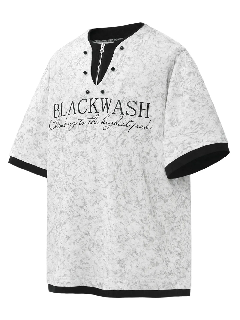 Men's Letter Graphic Round Neck Short Sleeve Contrast Trim T-Shirt, image 5